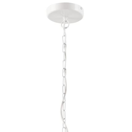 Kattokruunu ketjussa GINA 5xE27/60W/230V valkoinen