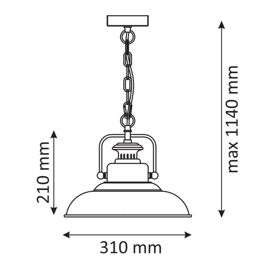 Kattokruunu ketjussa ICELAND 1xE27/20W/230V