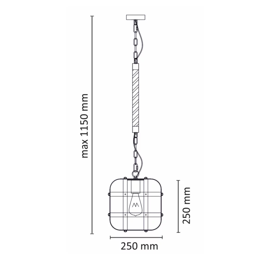 Kattokruunu ketjussa KLATKA 1xE27/10W/230V