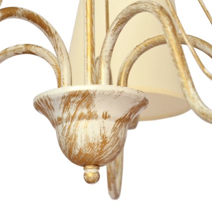 Kattokruunu ketjussa MALBO 3xE27/15W/230V beige