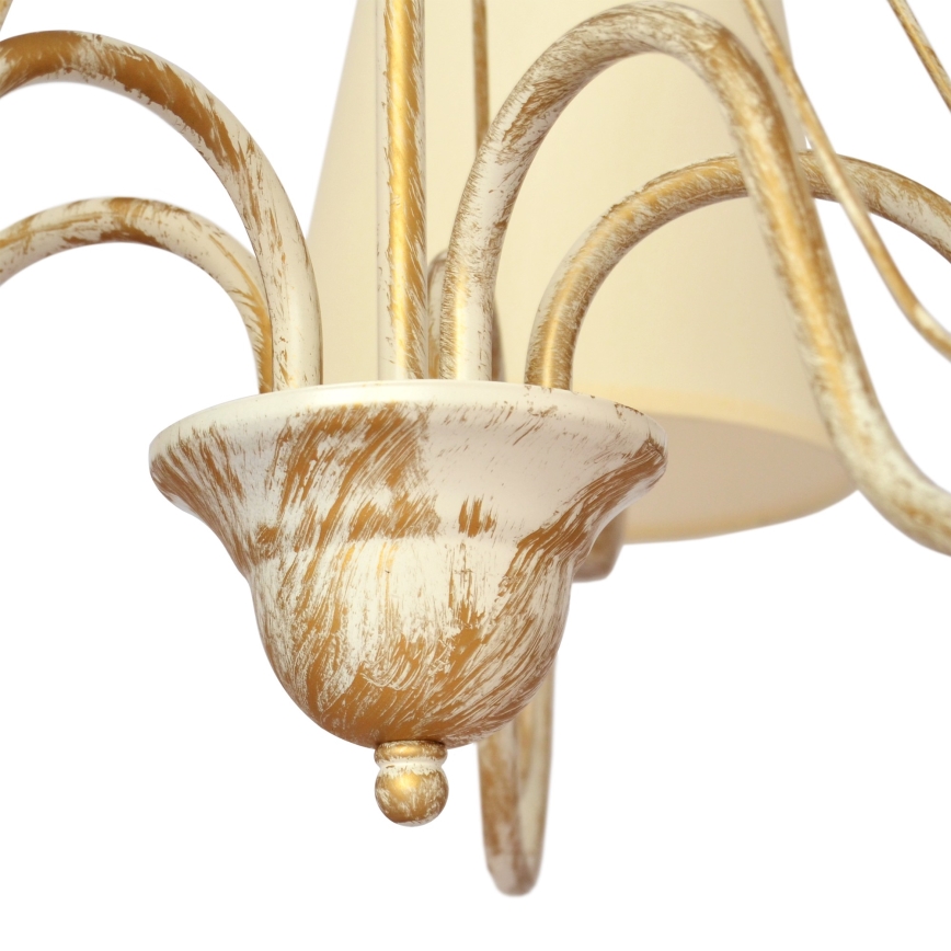 Kattokruunu ketjussa MALBO 3xE27/15W/230V beige