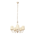 Kattokruunu ketjussa MALBO 5xE27/15W/230V beige