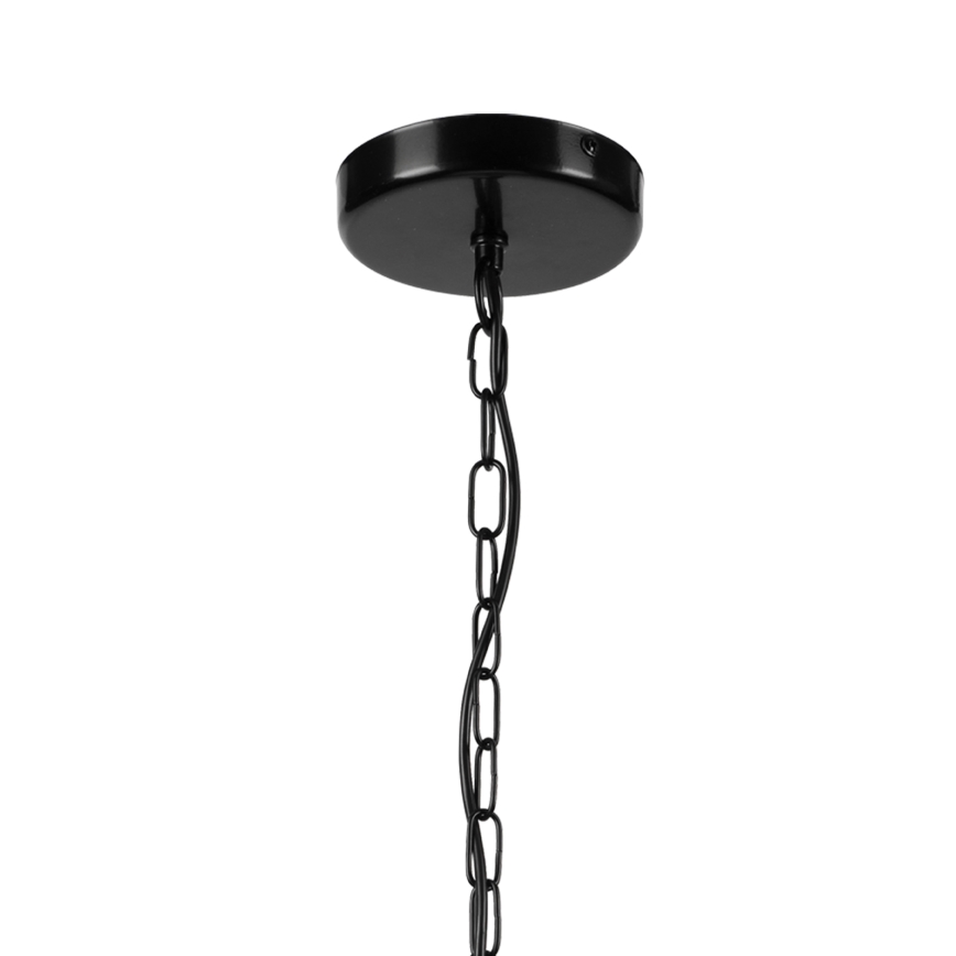 Kattokruunu ketjussa ONDA 1xE27/15W/230V musta/tammi
