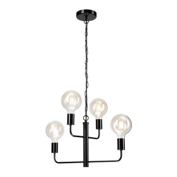 Kattokruunu ketjussa ORLANDO 4xE27/60W/230V musta