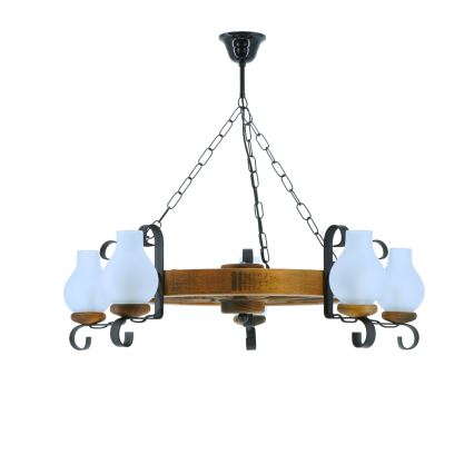 Kattokruunu ketjussa ROATA 5xE14/40W/230V halkaisija 70 cm pyökki
