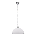 Kattokruunu ketjussa SUGAR 1xE27/60W/230V valkoinen