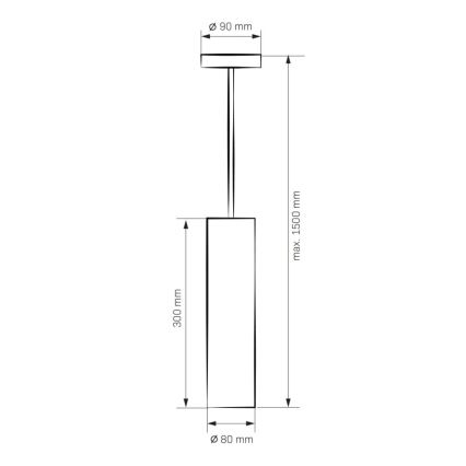 Kattokruunu LATI 1xGU10/8W/230V musta