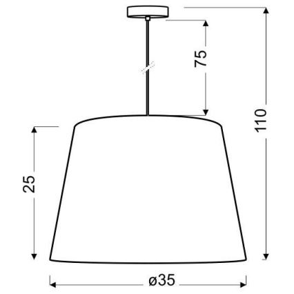 Kattokruunu narulla AMERICANO 1xE27/60W/230V