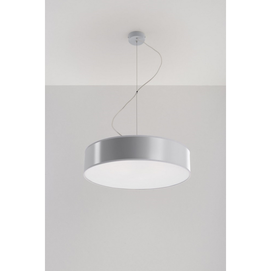 Kattokruunu narulla ARENA 45 3xE27/60W/230V harmaa