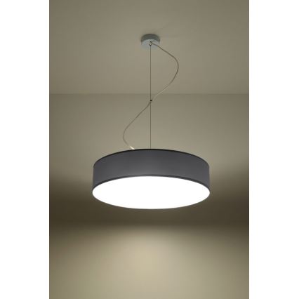 Kattokruunu narulla ARENA 45 3xE27/60W/230V harmaa