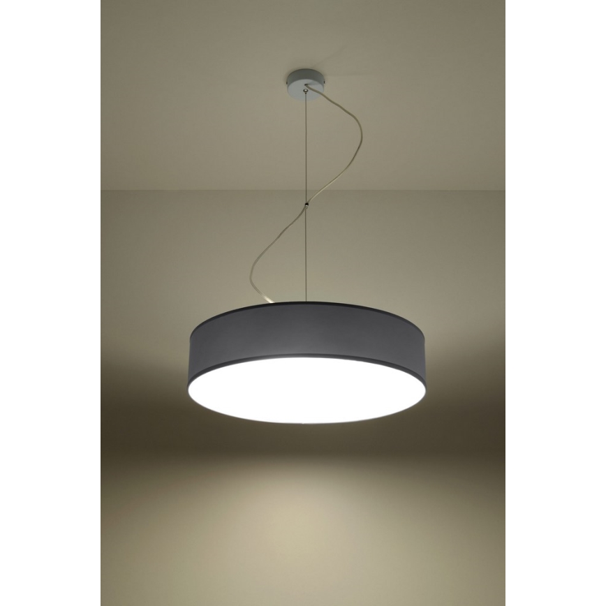 Kattokruunu narulla ARENA 45 3xE27/60W/230V harmaa