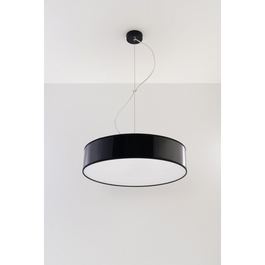 Kattokruunu narulla ARENA 45 3xE27/60W/230V musta