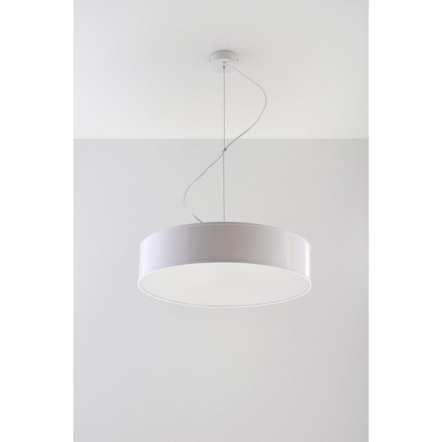 Kattokruunu narulla ARENA 45 3xE27/60W/230V valkoinen