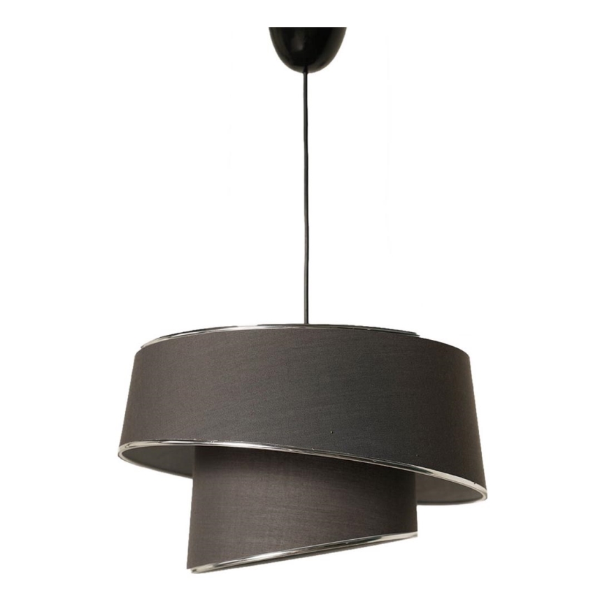 Kattokruunu narulla BARETTE 1xE27/60W/230V antrasiitti/kiiltävä kromi