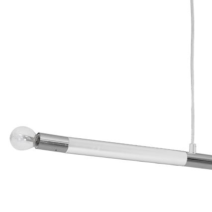 Kattokruunu narulla BASTONE WHITE 2xE14/40W/230V valkoinen/kiiltävä kromi