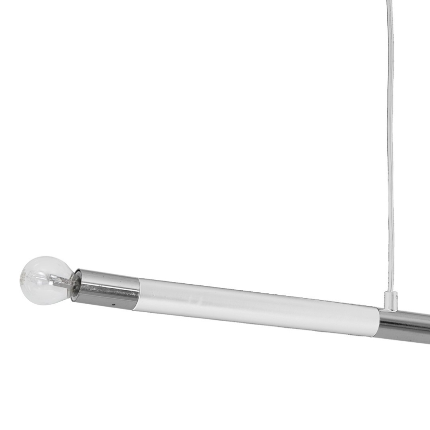 Kattokruunu narulla BASTONE WHITE 2xE14/40W/230V valkoinen/kiiltävä kromi