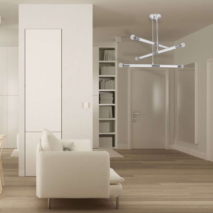 Kattokruunu narulla BASTONE WHITE 6xE14/40W/230V