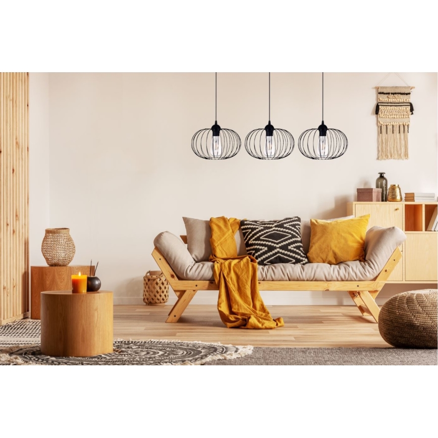 Kattokruunu narulla BOCCA 3xE27/60W/230V