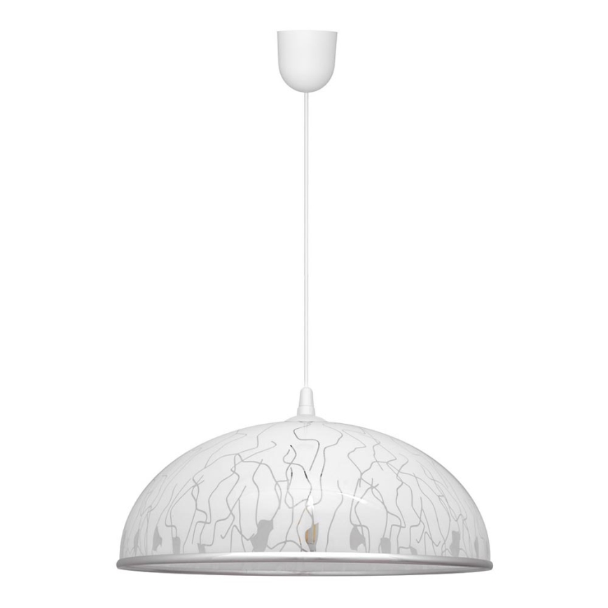 Kattokruunu narulla CIRCLE 1xE27/15W/230V valkoinen