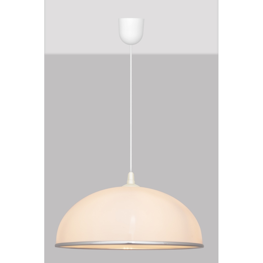 Kattokruunu narulla CIRCLE 1xE27/15W/230V valkoinen