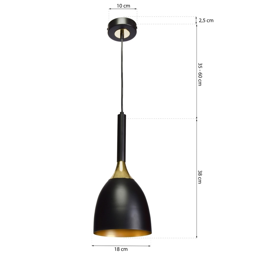 Kattokruunu narulla CLARK 1xE27/60W/230V