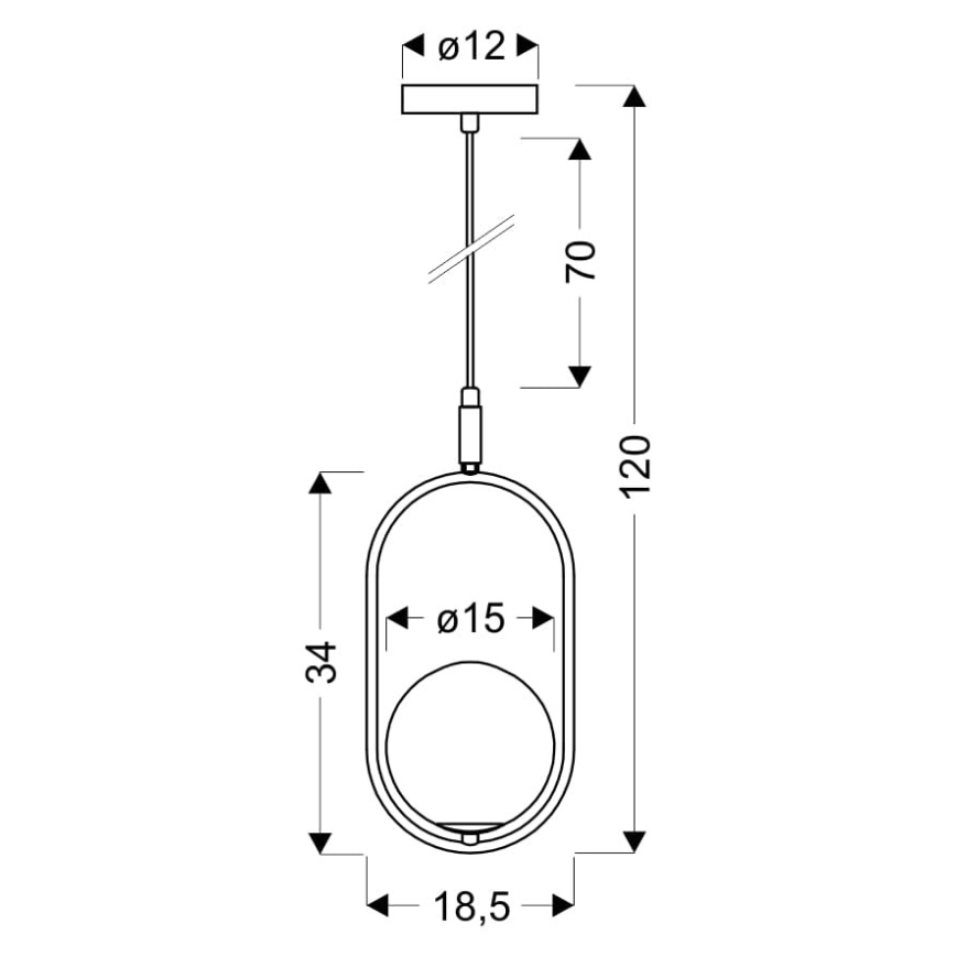 Kattokruunu narulla CORDEL 1xG9/28W/230V