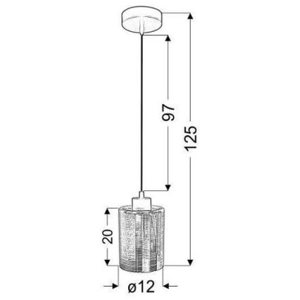 Kattokruunu narulla COX 1xE27/60W/230V
