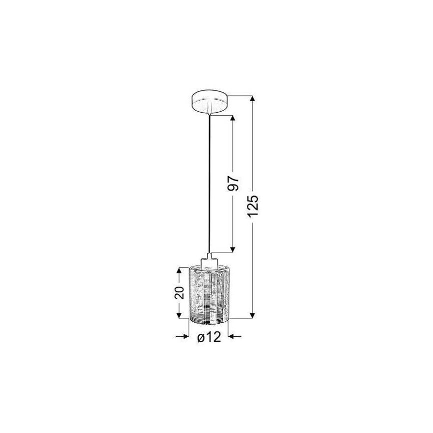 Kattokruunu narulla COX 1xE27/60W/230V