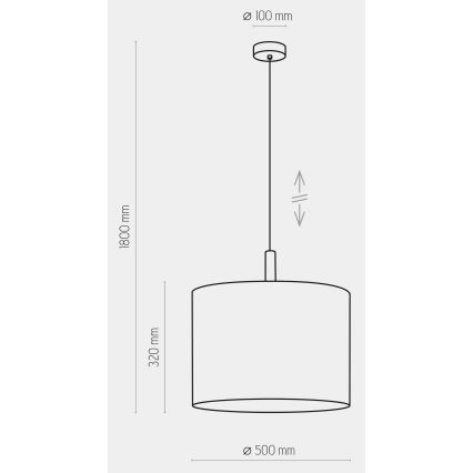Kattokruunu narulla DEVA 1xE27/25W/230V valkoinen
