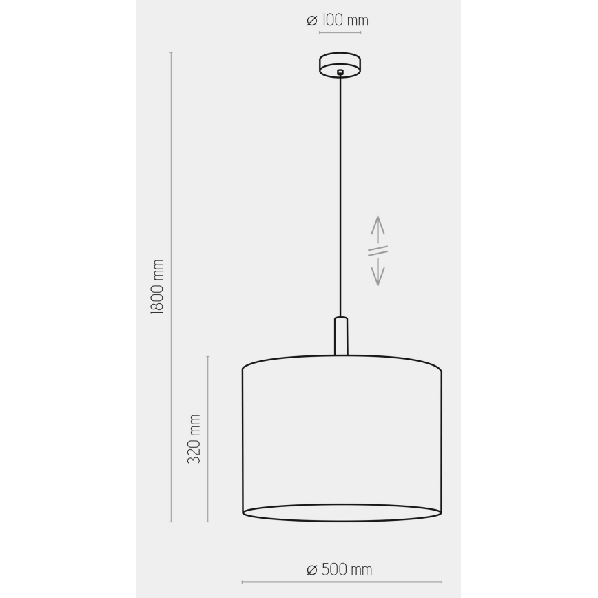 Kattokruunu narulla DEVA 1xE27/25W/230V valkoinen