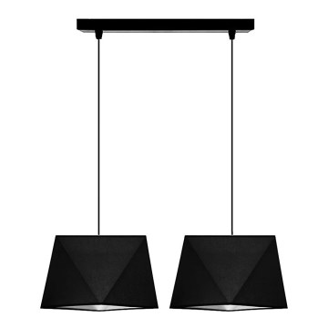 Kattokruunu narulla DIAMENT 2xE27/60W/230V musta