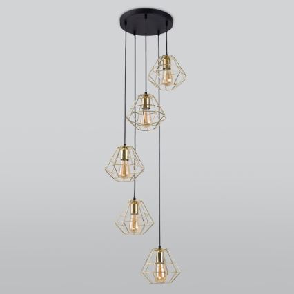 Kattokruunu narulla DIAMOND 5xE27/60W/230V