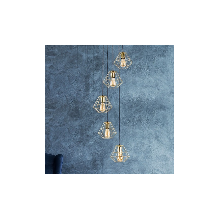 Kattokruunu narulla DIAMOND 5xE27/60W/230V
