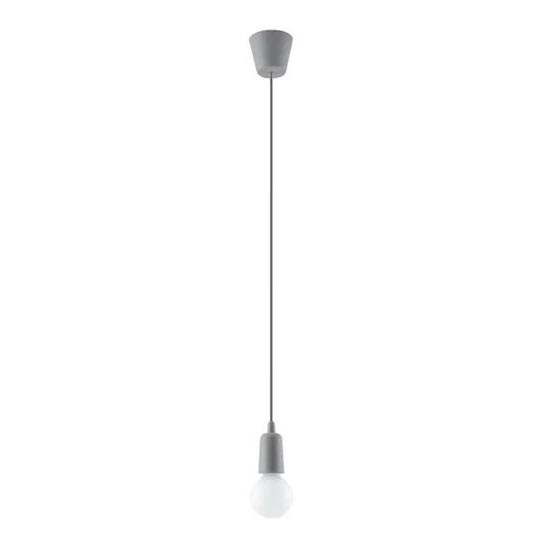 Kattokruunu narulla DIEGO 1xE27/60W/230V harmaa