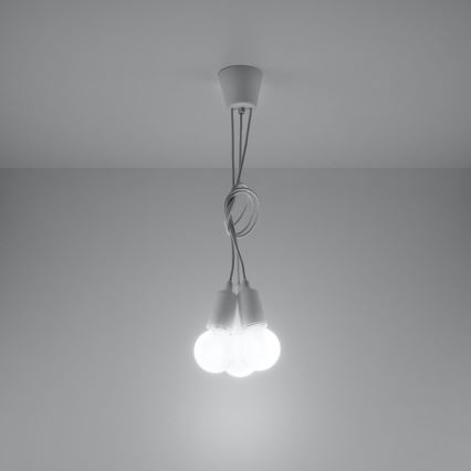 Kattokruunu narulla DIEGO 3xE27/60W/230V
