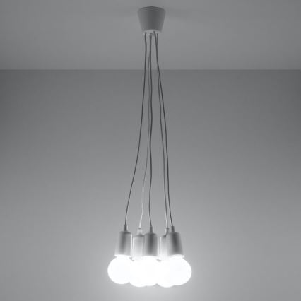 Kattokruunu narulla DIEGO 5xE27/60W/230V
