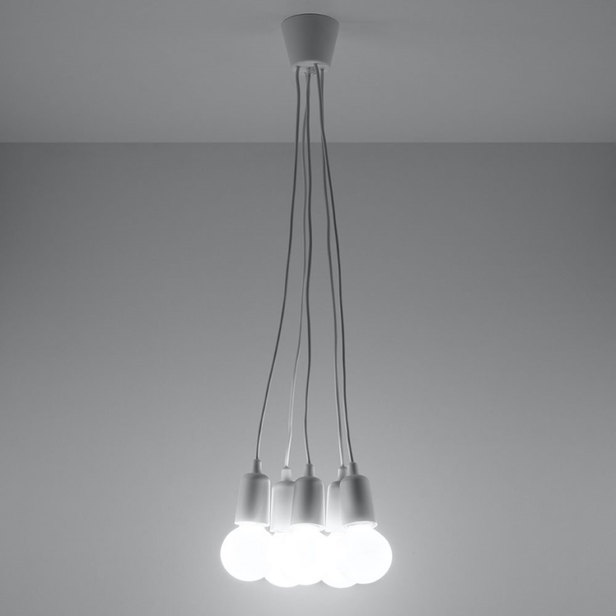 Kattokruunu narulla DIEGO 5xE27/60W/230V