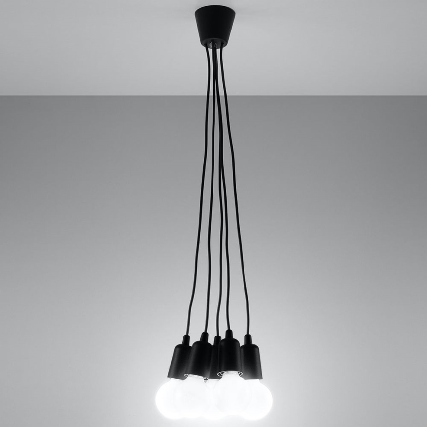 Kattokruunu narulla DIEGO 5xE27/60W/230V