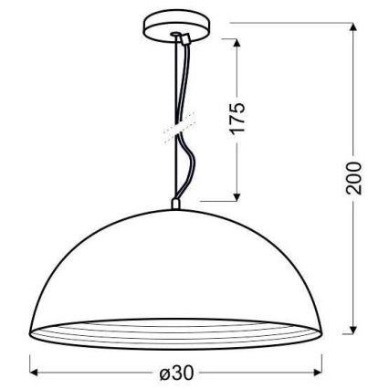 Kattokruunu narulla DORADA 1xE27/60W/230V