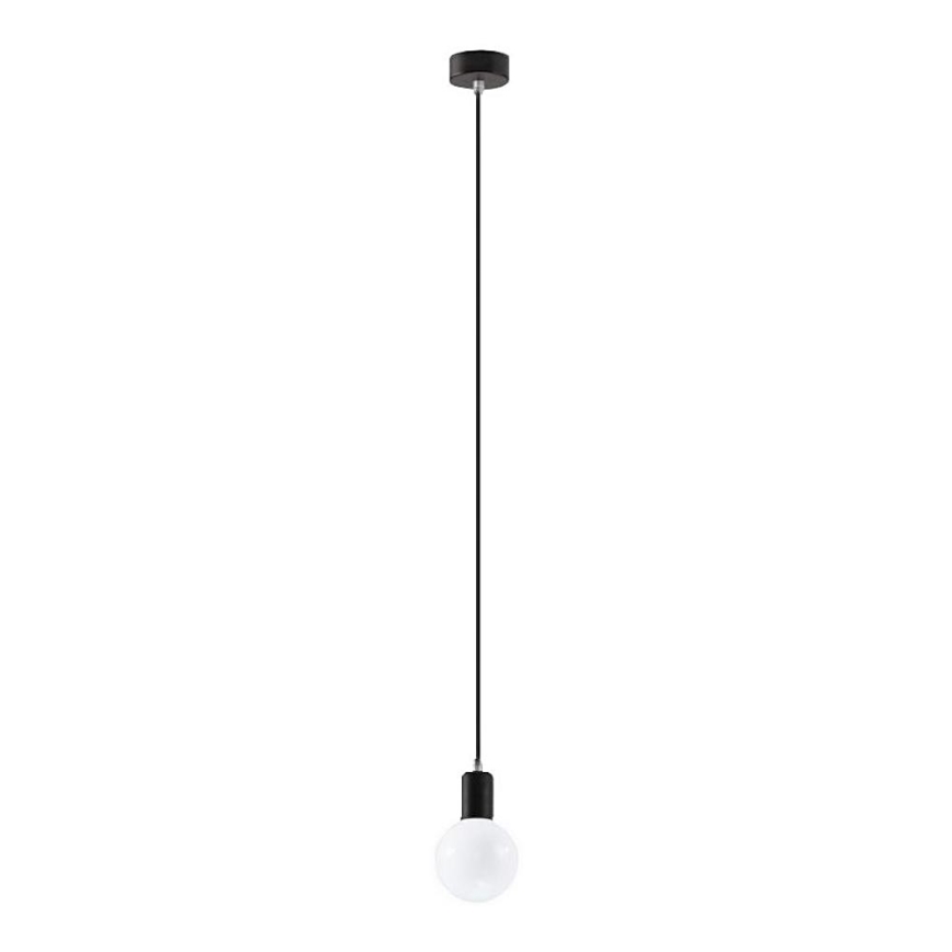 Kattokruunu narulla EDISON 1xE27/60W/230V musta