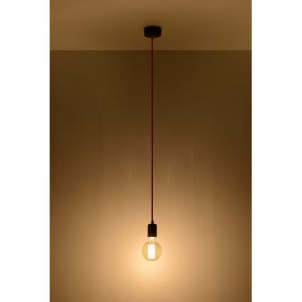 Kattokruunu narulla EDISON 1xE27/60W/230V musta