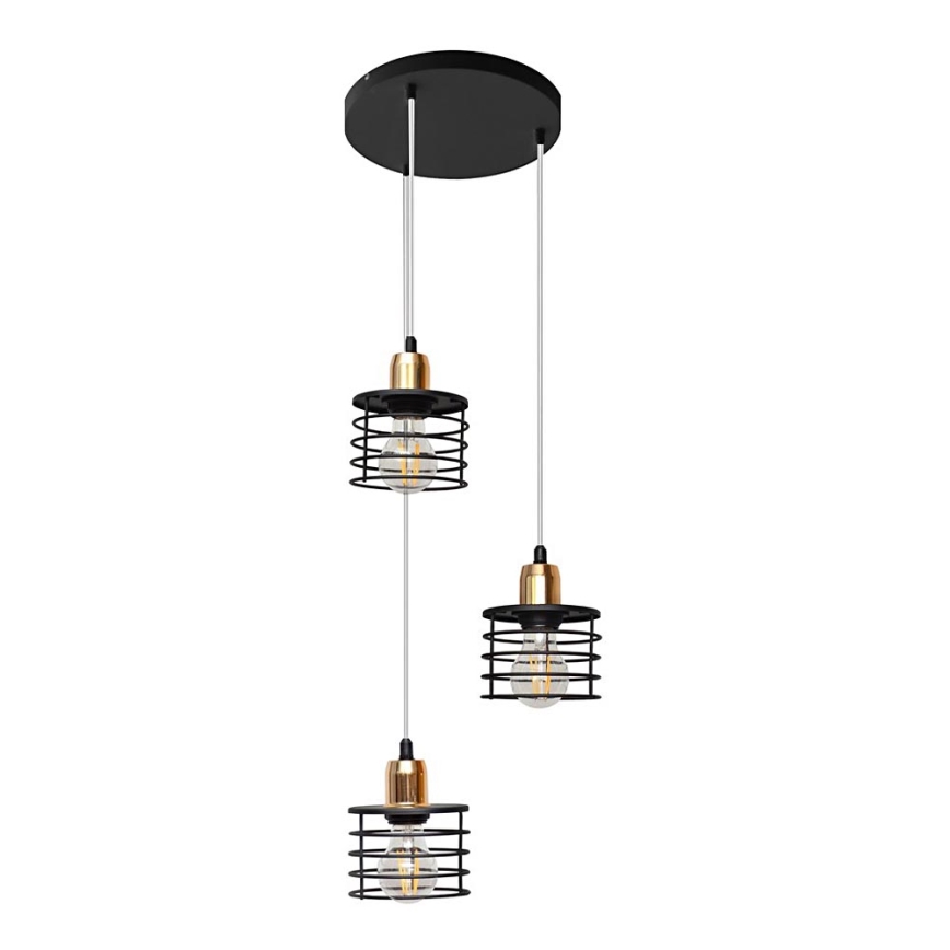 Kattokruunu narulla EDISON 3xE27/15W/230V