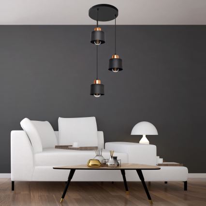 Kattokruunu narulla EDISON 3xE27/15W/230V