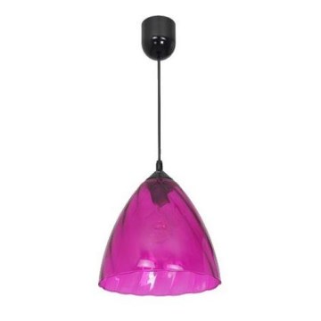 Kattokruunu narulla FLASH 1xE27/60W/230V vaaleanpunainen