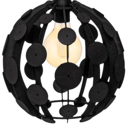 Kattokruunu narulla GAIA 1xE27/60W/230V musta halkaisija 18 cm