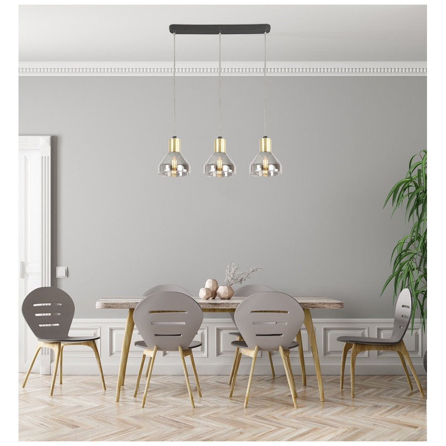 Kattokruunu narulla GREGORY 3xE14/40W/230V