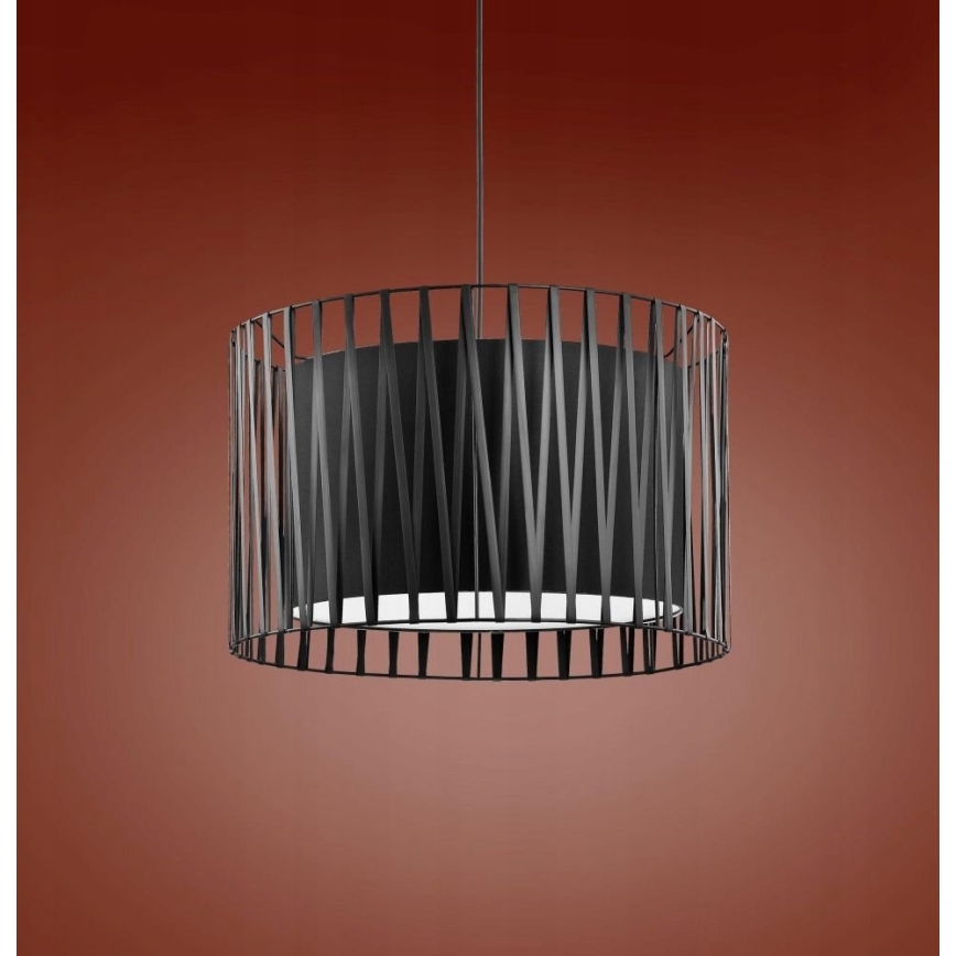 Kattokruunu narulla HARMONY BLACK 3xE27/60W/230V
