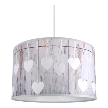 Kattokruunu narulla HEART 1xE27/60W/230V