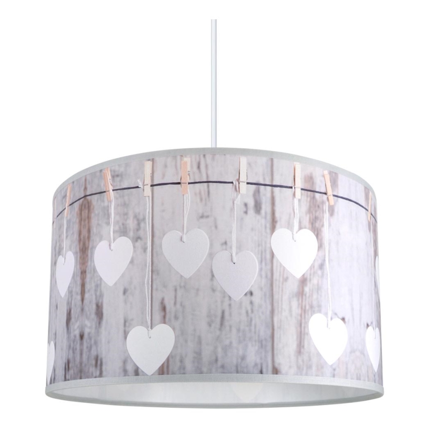Kattokruunu narulla HEART 1xE27/60W/230V