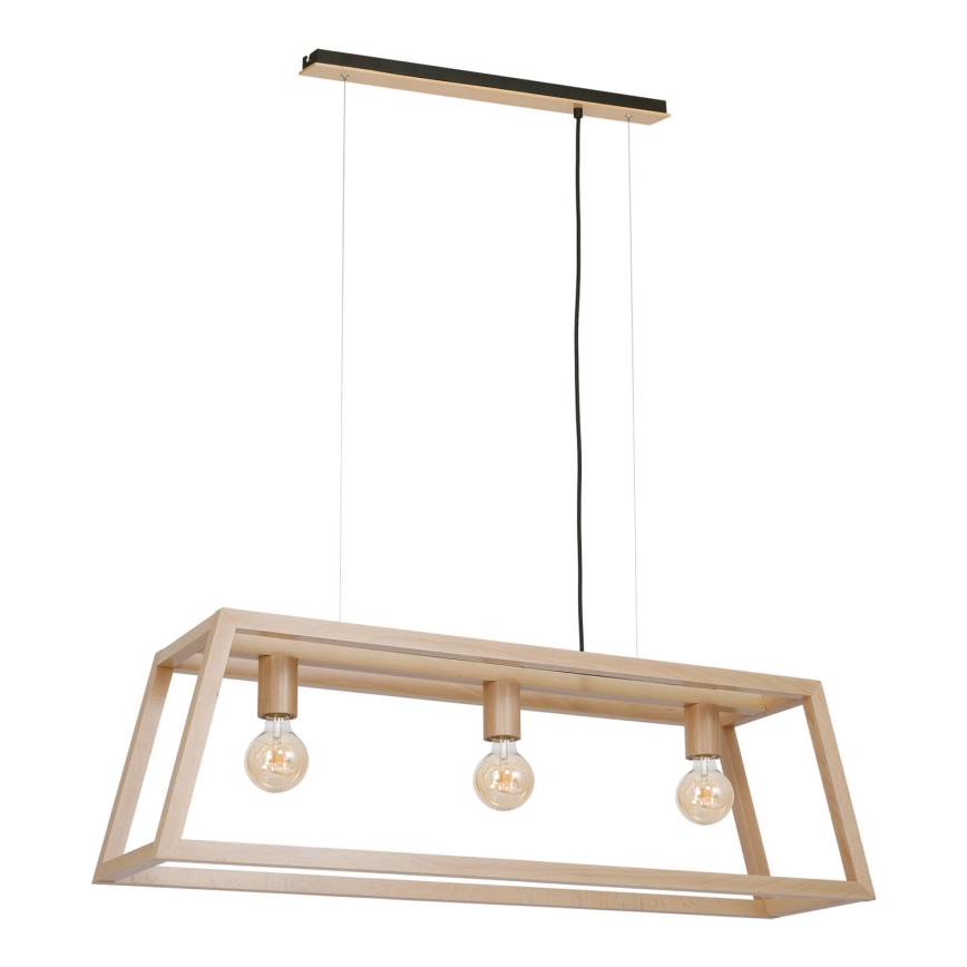 Kattokruunu narulla LEGNO 3xE27/60W/230V